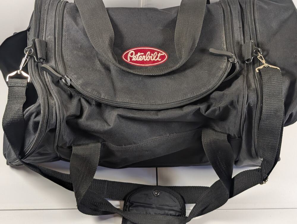 Peterbilt Black Duffel Bag Travel Gym Overnight Weekender Shoulder Carry-On